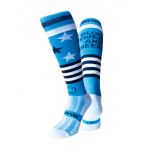 Black and Blue 6 Pair Saver Pack Knee Length Sport Socks