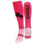 Stressage Raspberry Pink and Black Equestrian Riding Socks