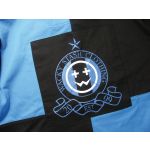 WackyStash Turquoise and Black Quartered Rugby Jersey